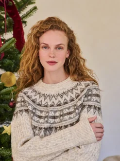 Ecru fairisle-motief  - Matching Family kersttrui*Next Hot