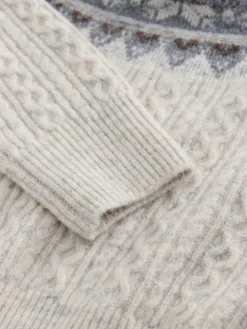 Ecru fairisle-motief  - Matching Family kersttrui*Next Hot