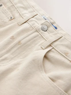 Ecru geborduurd hart - Jeans met wijde pijpen*Next Outlet