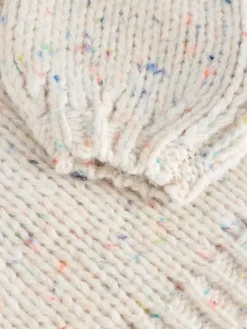 Ecru gemêleerd - Zacht aanvoelend Grof gebreid vest*Next New