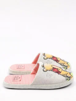 Ecru met Winnie de Pooh - winterse pantoffelmuiltjes voor dames*Vanilla Underground