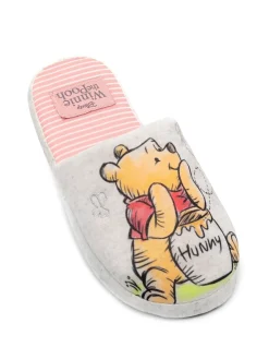 Ecru met Winnie de Pooh - winterse pantoffelmuiltjes voor dames*Vanilla Underground