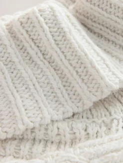 - Roll Neck Cable Longline Jumper with Wool*Next Sale