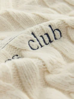 Ecru-crème - Cable Zip Neck 1995 Graphic Jumper*Next Clearance