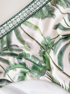 Ecru/Groene Palm - Bikini broekje met print*Next New