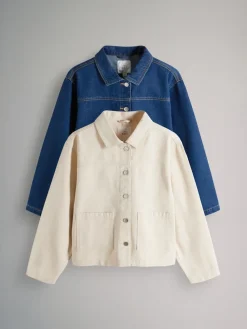 - 2 Pack Denim Shackets van denim*The Set
