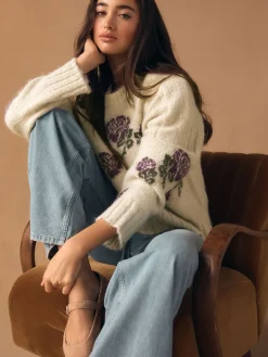 - Trui met ronde hals van wol*Next