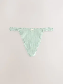 Ecru/roze - 3 Naadloze pointelle slips*Next Hot