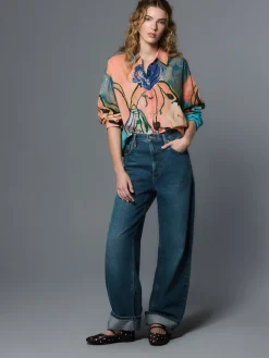 Elizabeth Power Artist Print - Ruimvallend lichtgewicht katoenen overhemd met lange mouwen*Next Outlet