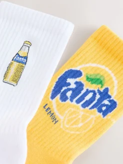 Fanta Lemon License - 2 Paar geribbelde enkelsokken*Next Online