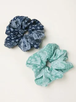 FatFace 2 Pack Bandana Printed Scrunchies*Fat Face Outlet
