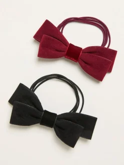 FatFace 2 Pack Bow Hair Ties*Fat Face Sale