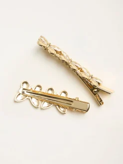 FatFace 2 Pack Butterfly Hair Slides*Fat Face Outlet