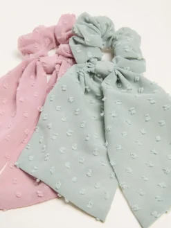 FatFace 2 Pack Dobby Tie Scrunchies*Fat Face New