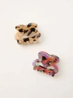 FatFace 2 Pack Heart Claw Clips*Fat Face Sale
