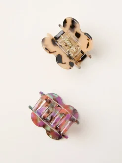 FatFace 2 Pack Heart Claw Clips*Fat Face Sale