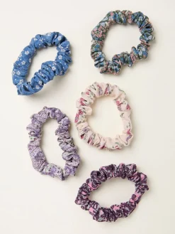 FatFace 5 Pack Interplay Printed Scrunchies*Fat Face New