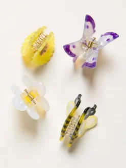 FatFace 4 Pack Meadow Mini Clips*Fat Face New