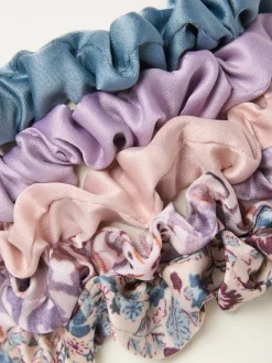 FatFace 5 Pack Satin Scrunchies*Fat Face Discount