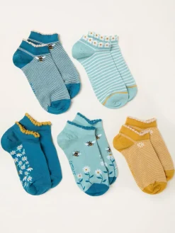 FatFace 5 Pairs of Trainer Socks*Fat Face Clearance