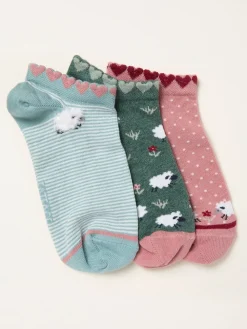 FatFace 3 Pairs of Trainer Socks*Fat Face Discount