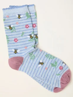FatFace Bee Striped Socks*Fat Face New