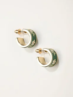 FatFace Enamel Floral Hoop Earrings*Fat Face Sale