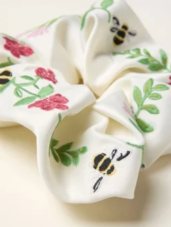 FatFace Floral Bee Embroidered Scrunchie*Fat Face Clearance