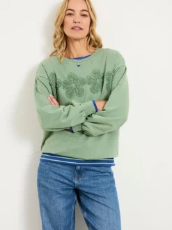 FatFace Floral Placement Crew Sweat*Fat Face Sale