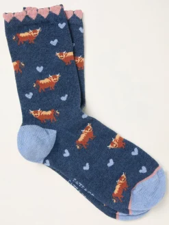 FatFace Highland Cow Socks*Fat Face Sale