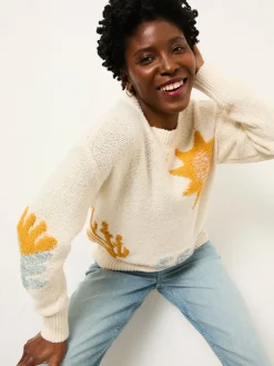 FatFace Knitted Surf Pattern Jumper*Fat Face Outlet