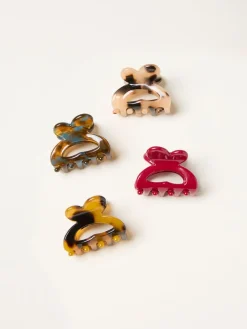 FatFace verpakking van 4 mini-klauwclips*Fat Face New