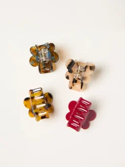 FatFace verpakking van 4 mini-klauwclips*Fat Face New