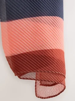 Fel Oranje Streep - Dunne plissé sjaal*Next Clearance