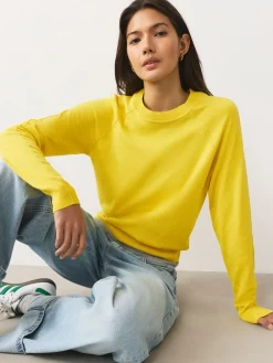 Felgeel - Soft Touch Ronde hals Katoen Rijke Trui*Next New