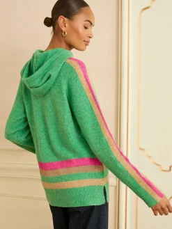 - Stripe Metallic Hoodie*Love & Roses Clearance