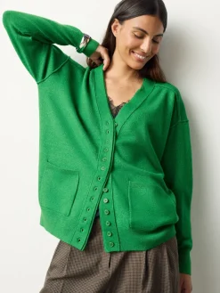 Felgroen - Superzacht V-hals vest met zakken*Next Best