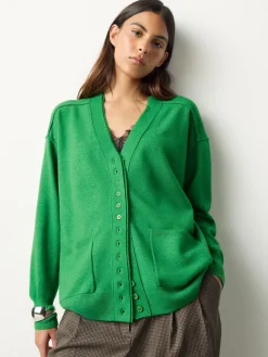 Felgroen - Superzacht V-hals vest met zakken*Next Best