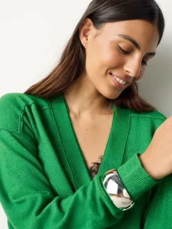 Felgroen - Superzacht V-hals vest met zakken*Next Best