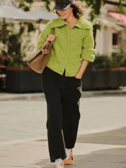 - Wolblend kabelgebreide vest met kraag*Next Discount