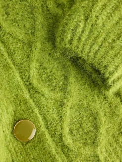 - Wolblend kabelgebreide vest met kraag*Next Discount