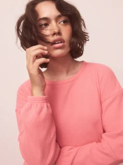 Felroze - Gezellige pyjama met wafeldessin en lange mouwen*Next New