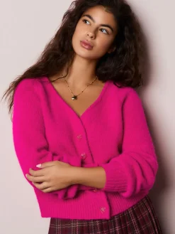 - Heart Button Cardigan With Wool*Next Clearance