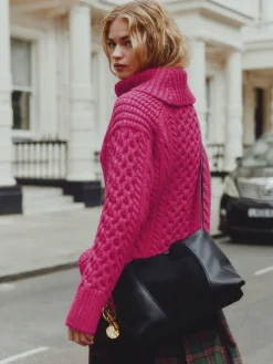 - Roll Neck Cable Longline Jumper with Wool*Next Discount