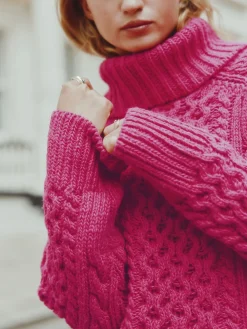 - Roll Neck Cable Longline Jumper with Wool*Next Discount