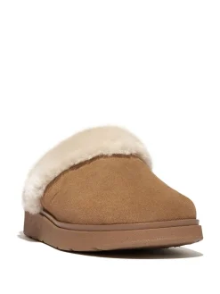 Gen-FF Shearling-Collar Suede Slippers*FitFlop Hot
