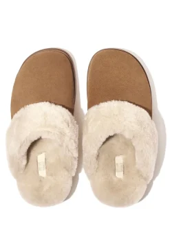 Gen-FF Shearling-Collar Suede Slippers*FitFlop Hot