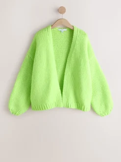 Fluoriserend groen - Zacht aanvoelend Grof gebreid vest*Next