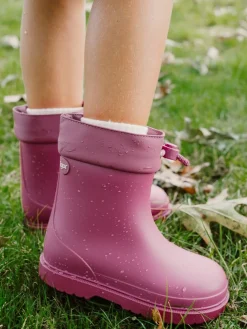 Framboosroze - waterdichte Bimbi Euri enkellange regenlaarzen*Igor Hot