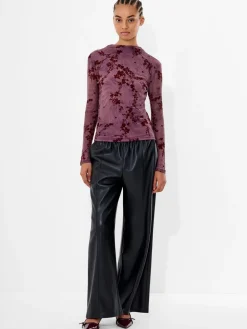 Kenny Mesh Velvet Burnout Top*French Connection Online